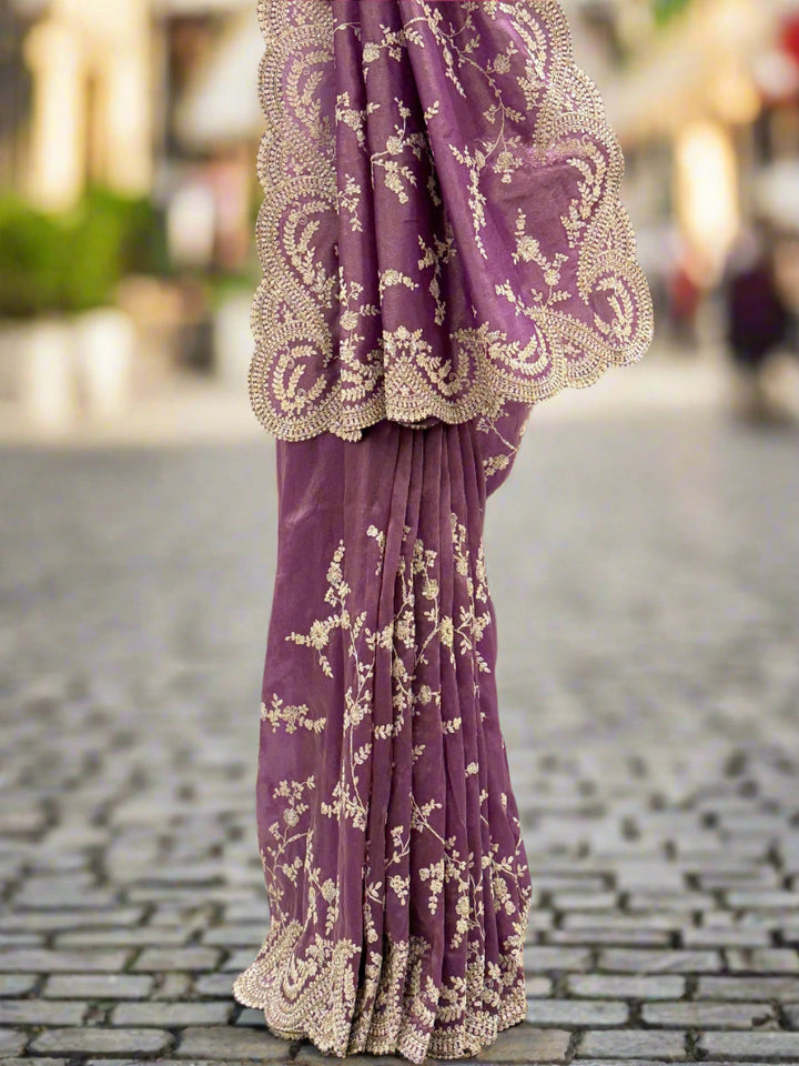 Mauve Tissue Saree