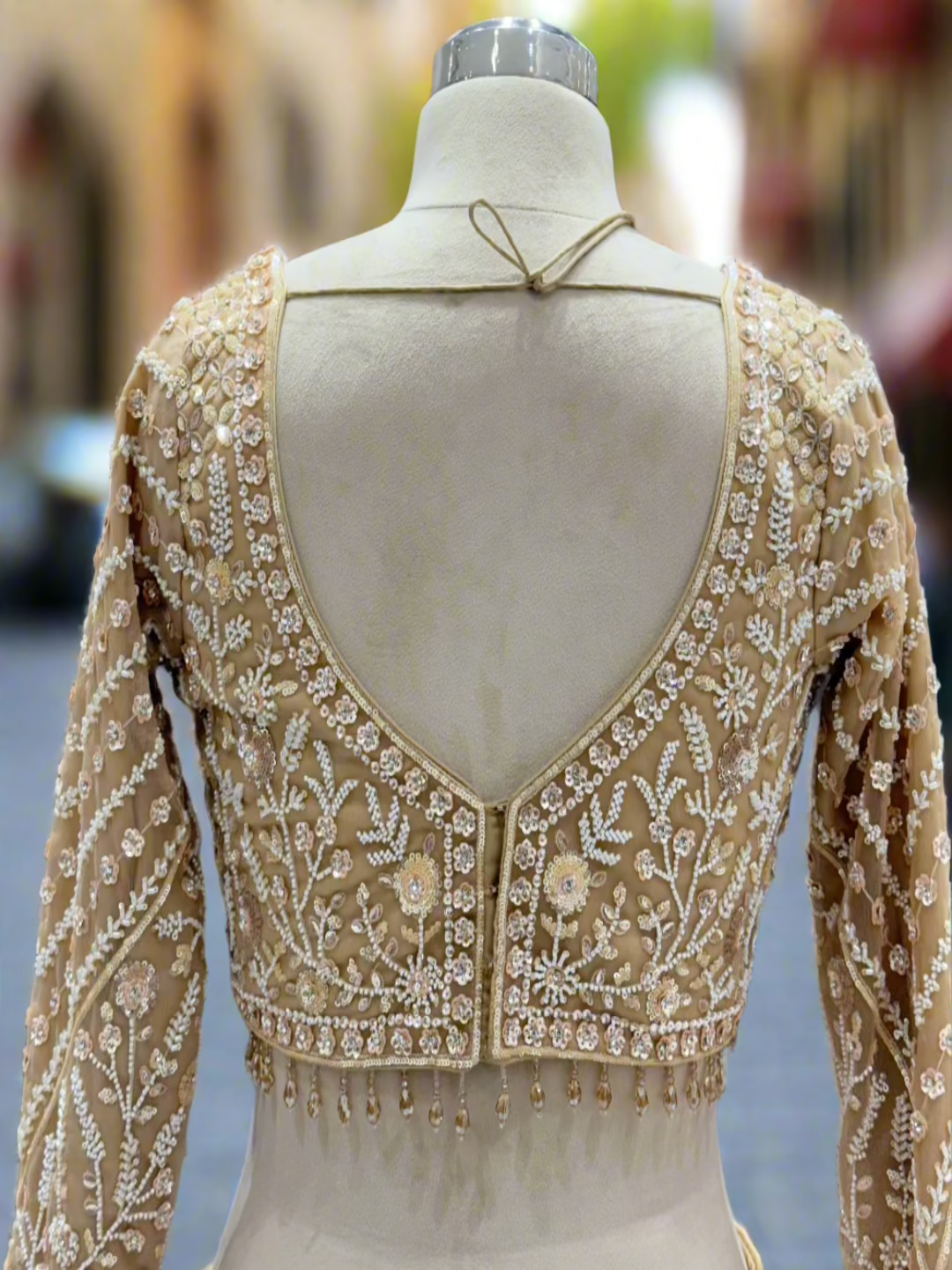 Opulent Golden Net Lehenga