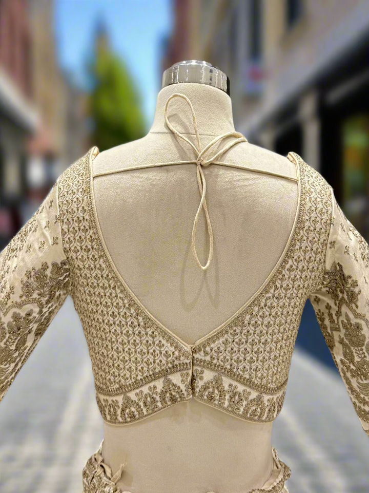 Exquisite Ivory Silk Lehenga