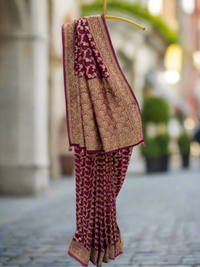 Regal Maroon Silk Saree