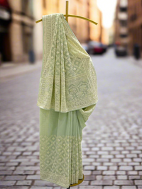 Sage Green Georgette Saree