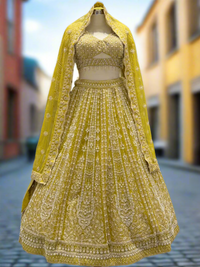 Mustard Yellow Lehenga Set