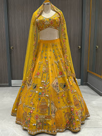 Mustard Yellow Lehenga Set