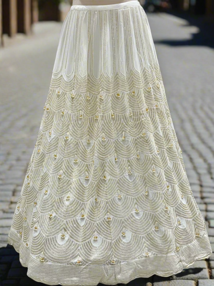 Ivory Readymade Lehenga