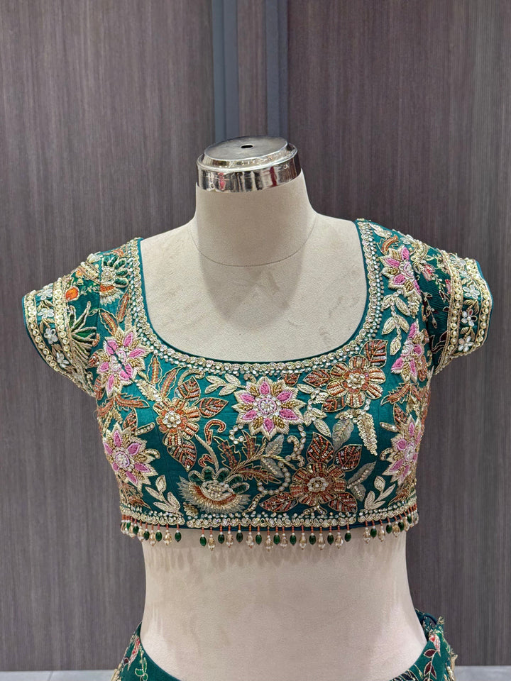 Emerald Green Lehenga Set