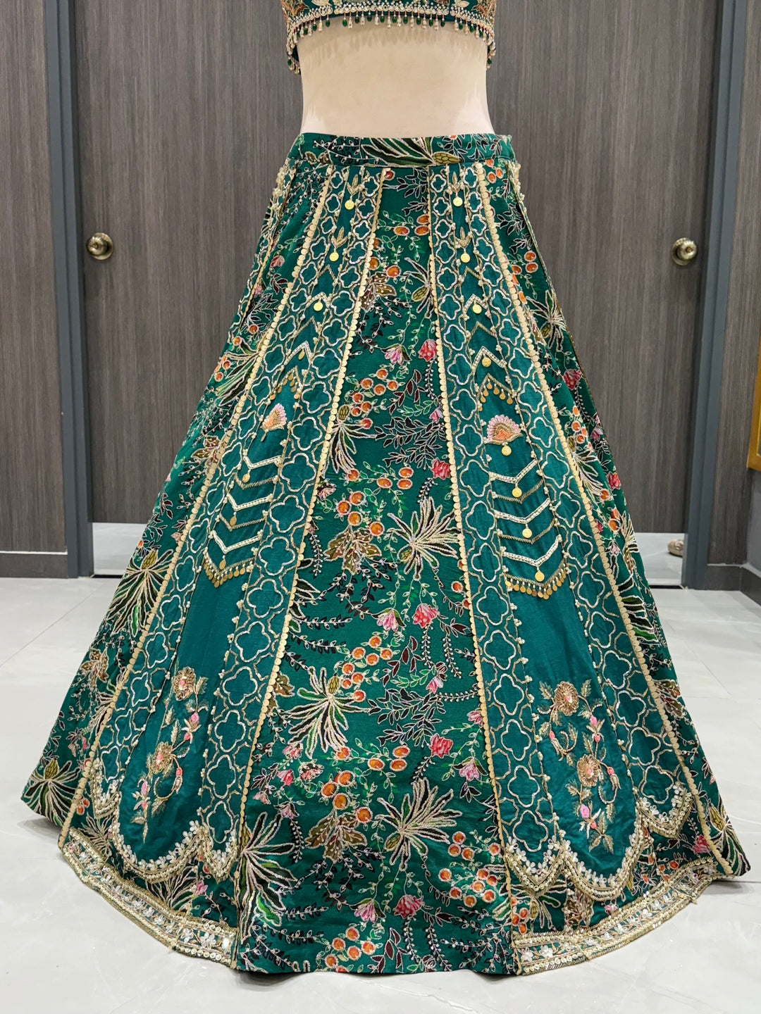 Emerald Green Lehenga Set