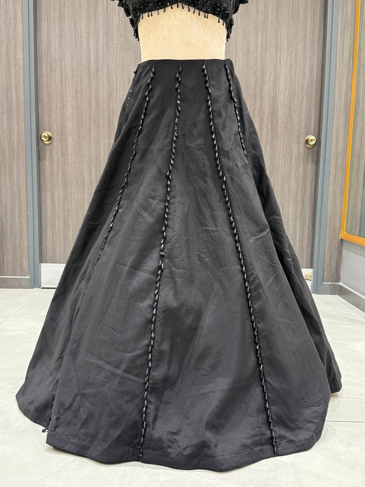 Black Flared Lehenga Set