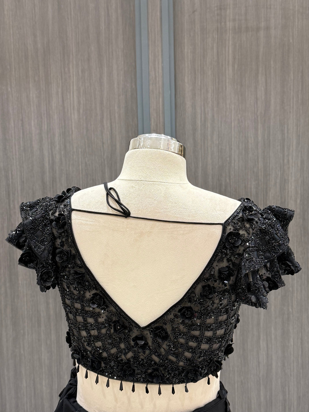 Black Flared Lehenga Set