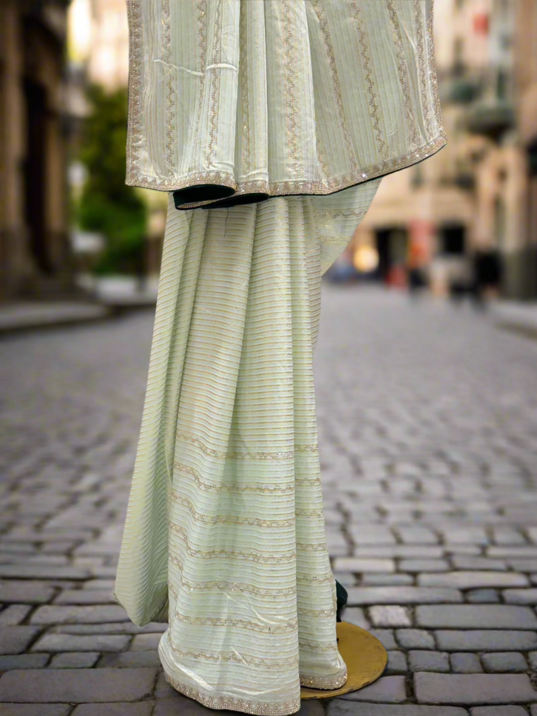 Light Green Textured Saree