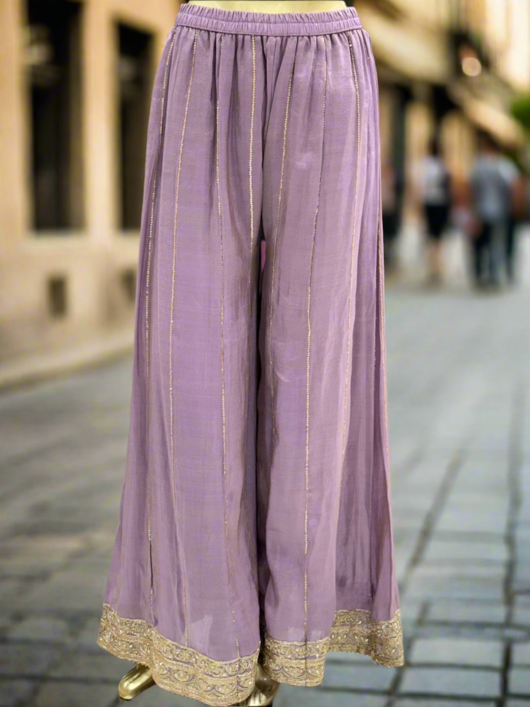 Lavender Readymade Sharara Set