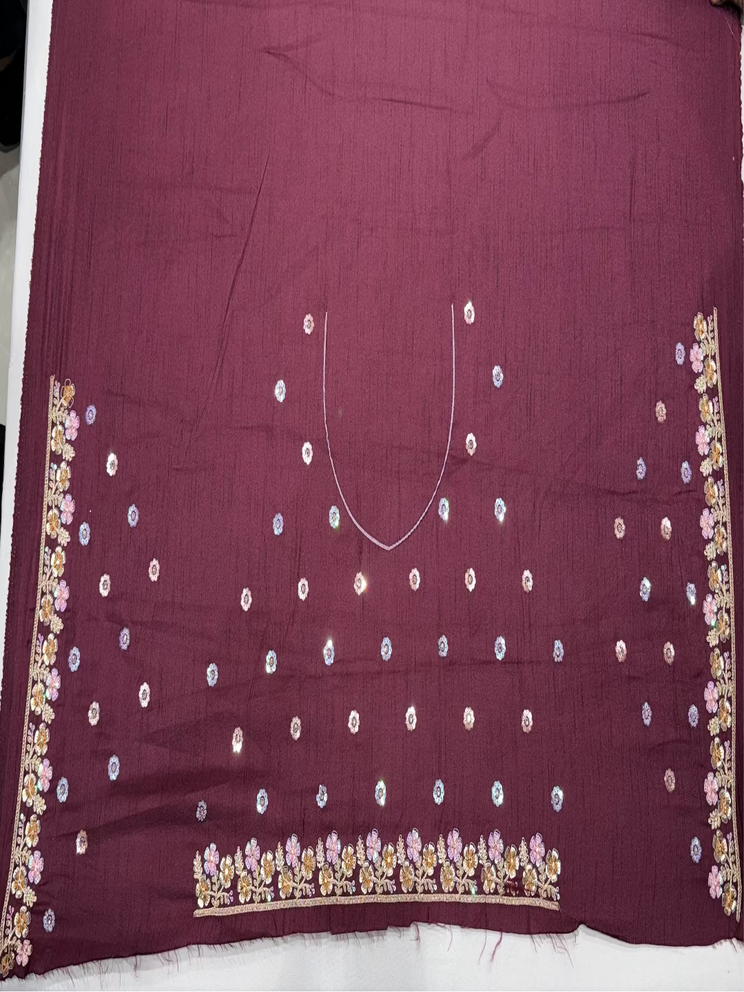 Blush Pink Embroidered Saree