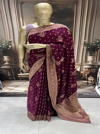 Magenta Banarasi Saree