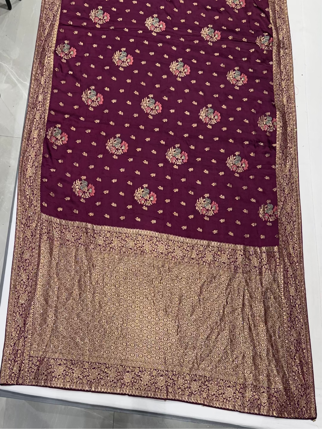 Magenta Banarasi Saree