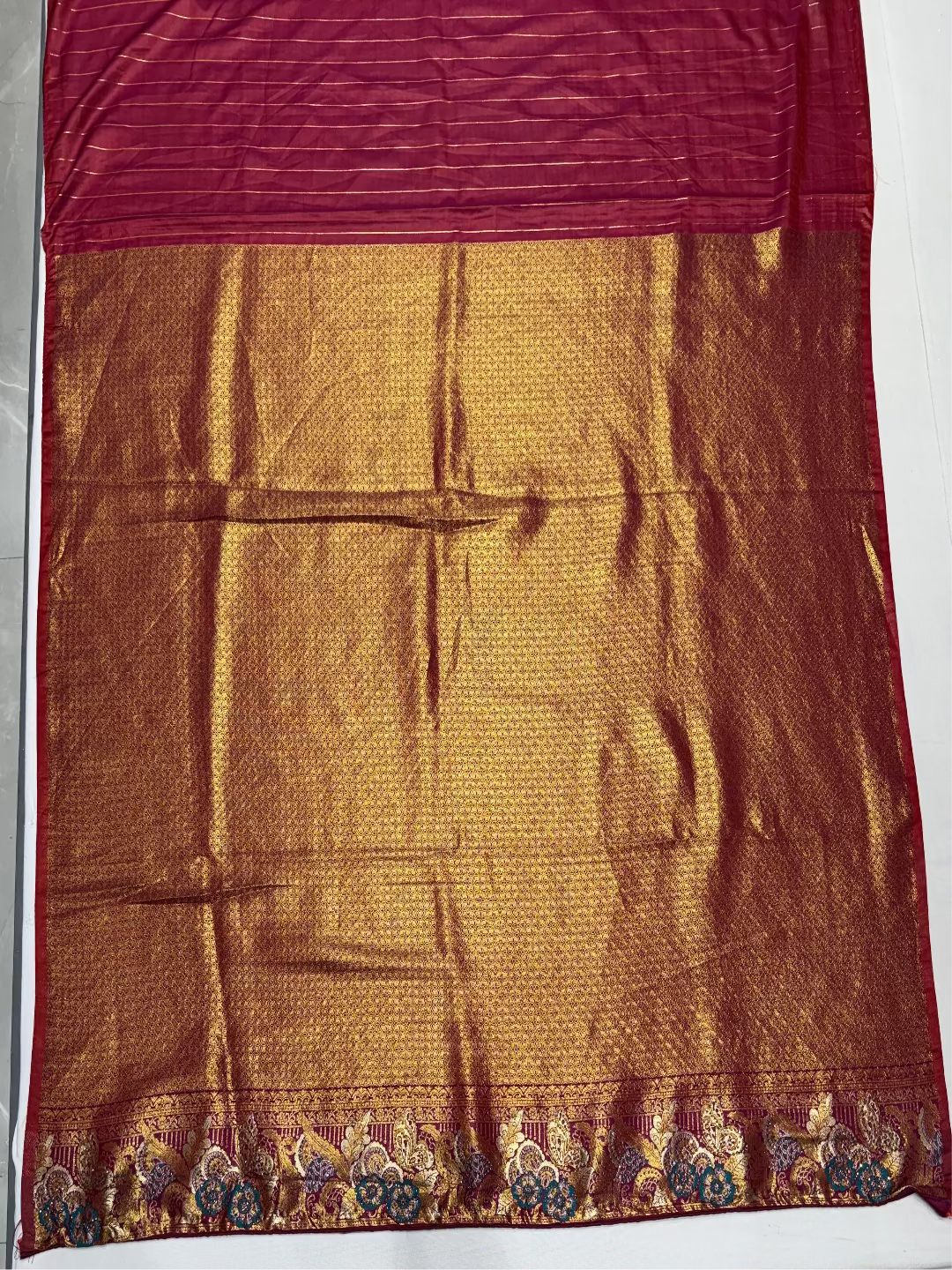 Wine Banarasi Saree