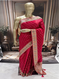 Classic Red Banarasi Saree