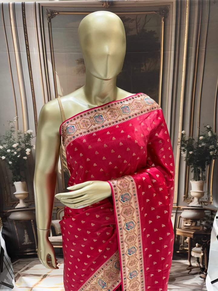 Classic Red Banarasi Saree