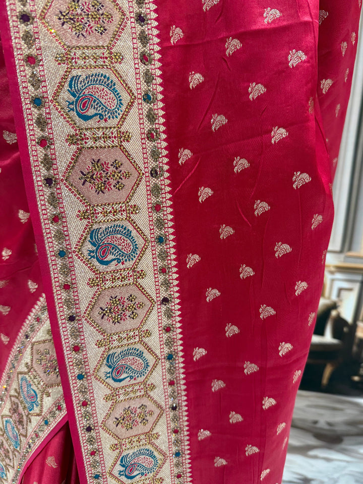 Classic Red Banarasi Saree