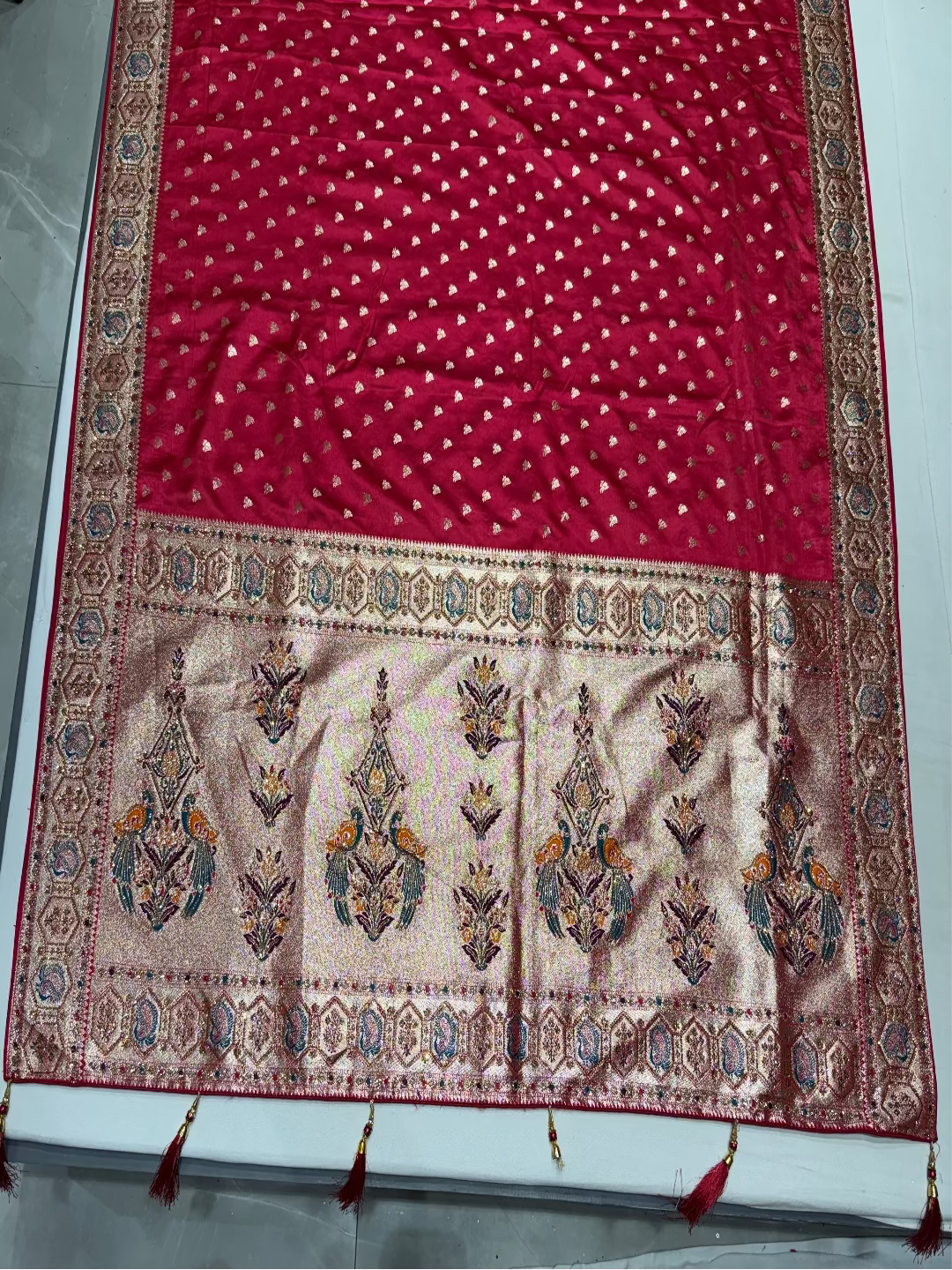 Classic Red Banarasi Saree