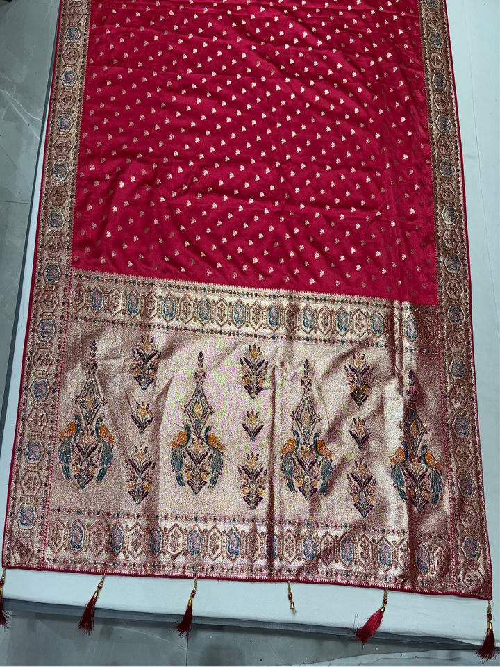 Classic Red Banarasi Saree
