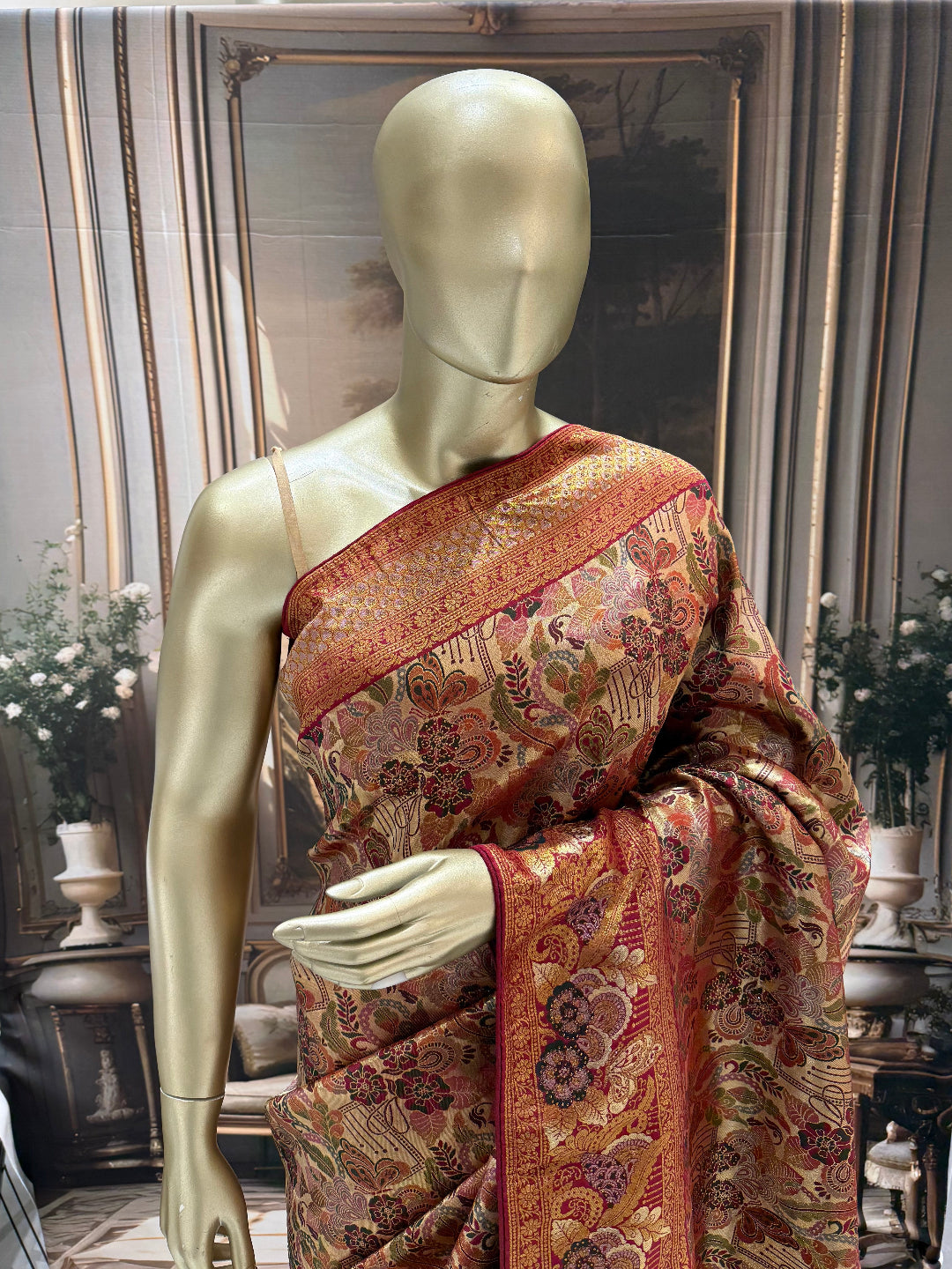 Copper Gold Banarasi Saree