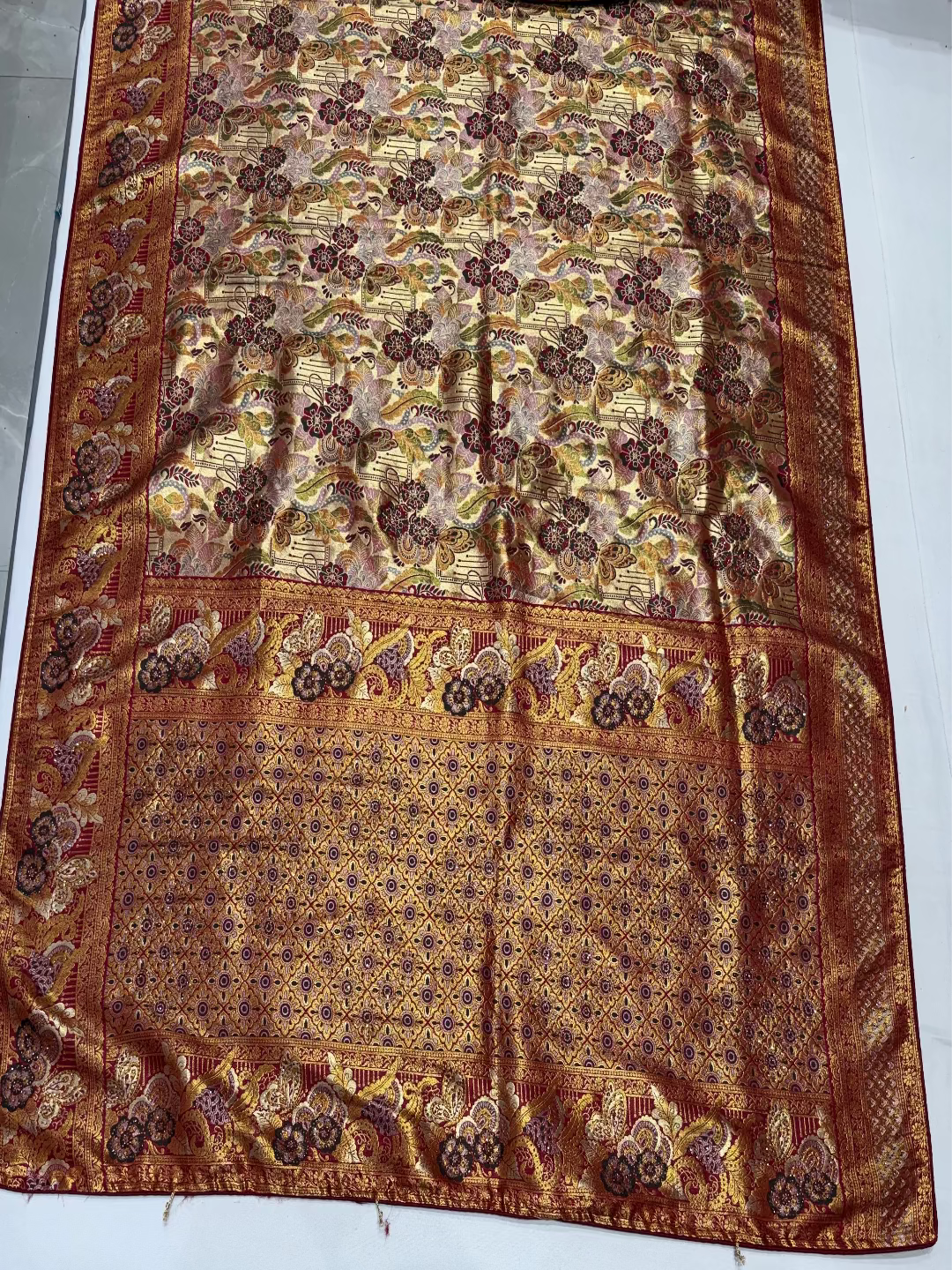 Copper Gold Banarasi Saree