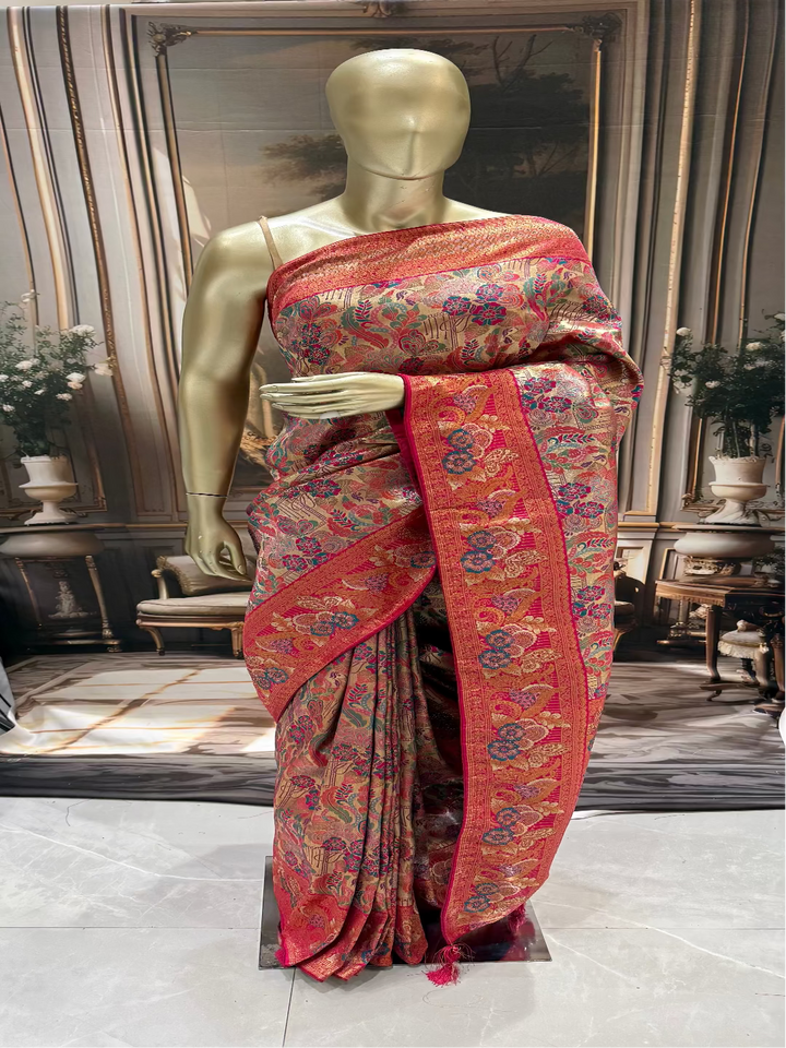 Traditional Red Banarasi Saree