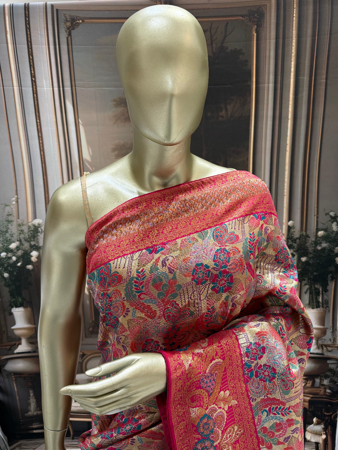 Traditional Red Banarasi Saree