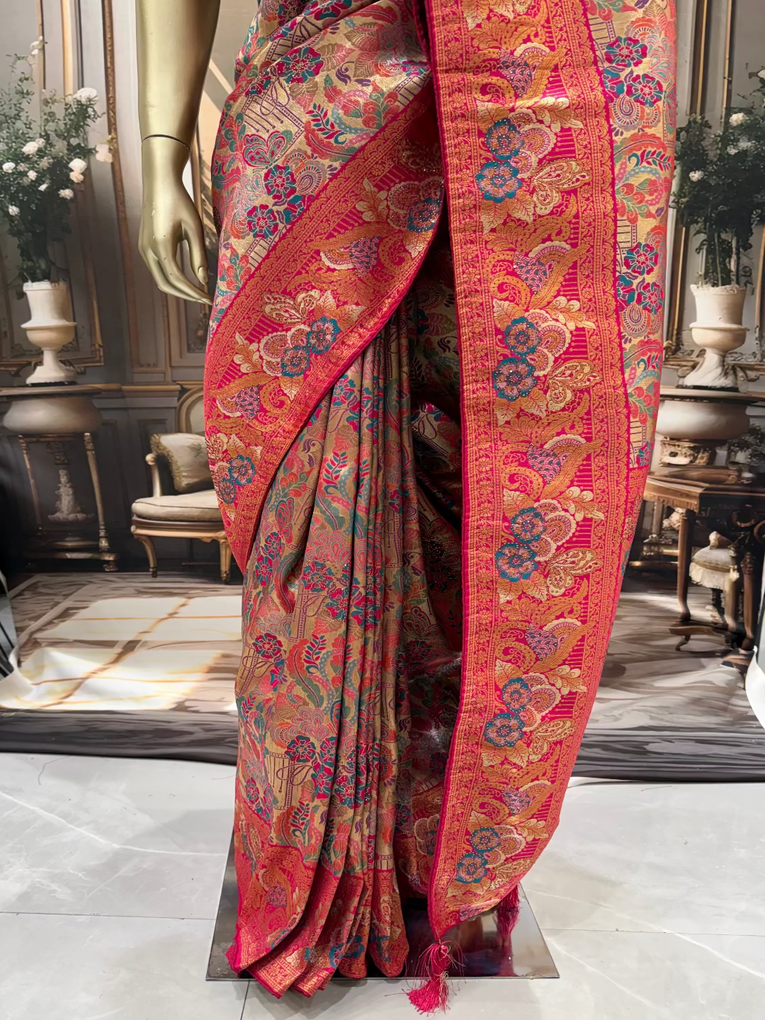 Traditional Red Banarasi Saree