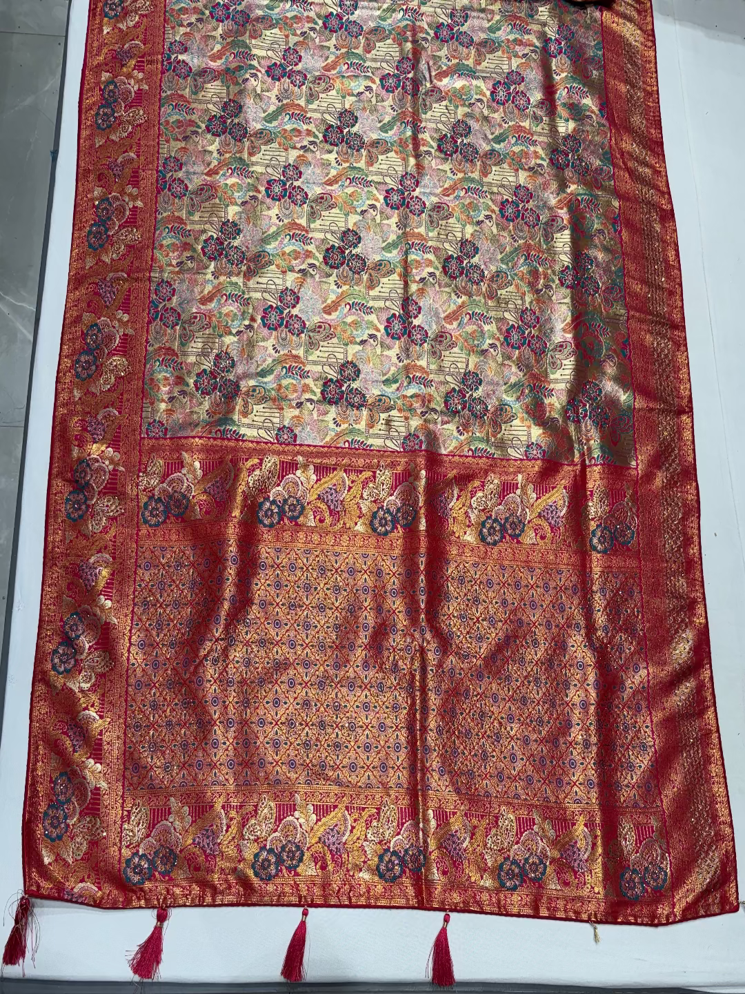 Traditional Red Banarasi Saree