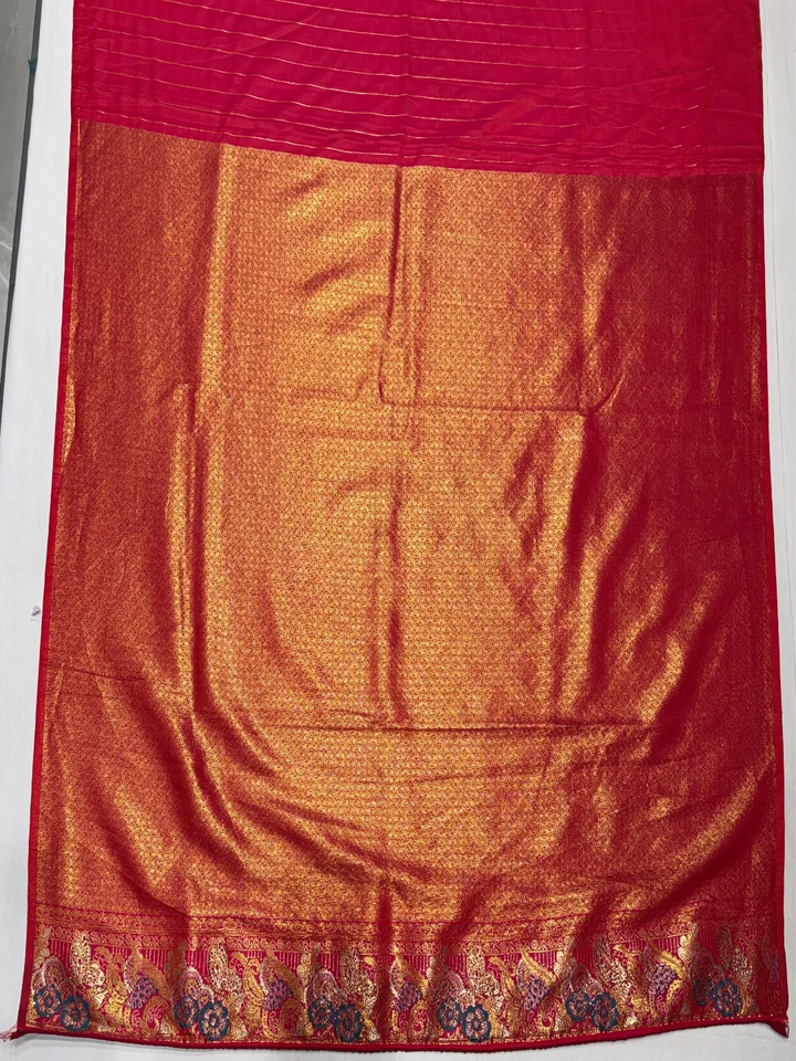 Traditional Red Banarasi Saree