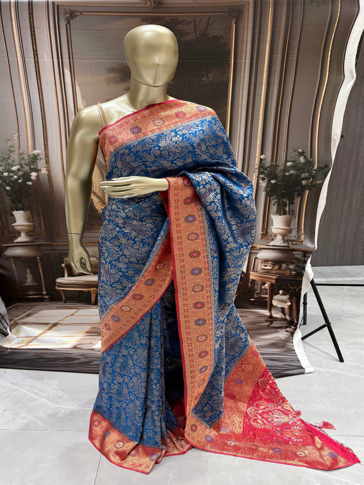 Royal Blue Banarasi Saree