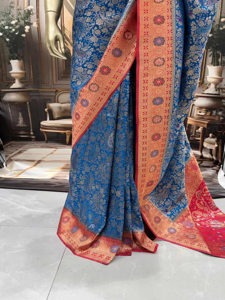 Royal Blue Banarasi Saree