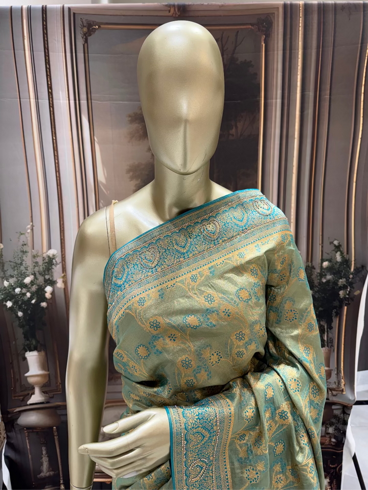 Green Art Silk Floral Saree