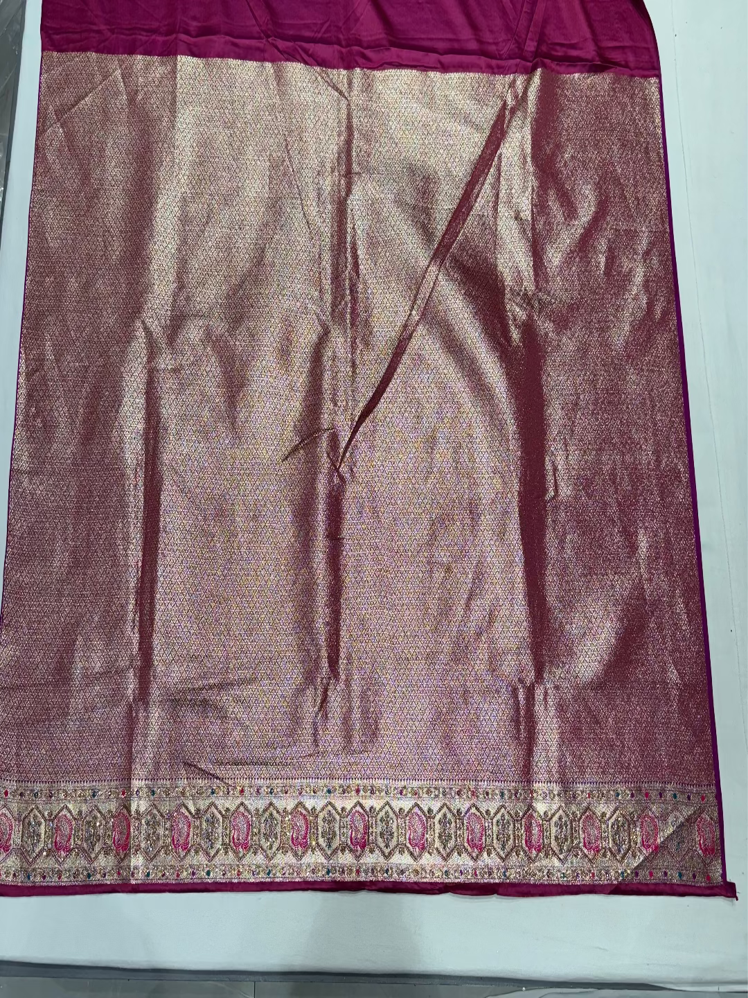 Rani Pink Banarasi Silk Saree
