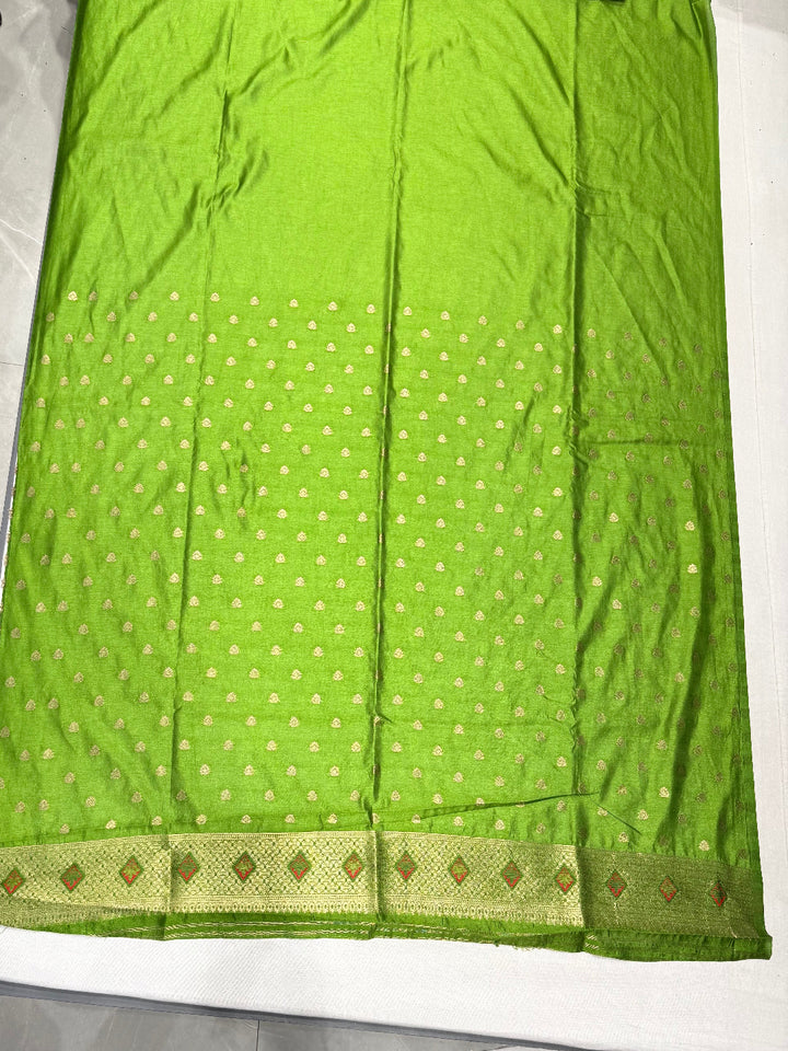 Lime Green Silk Saree