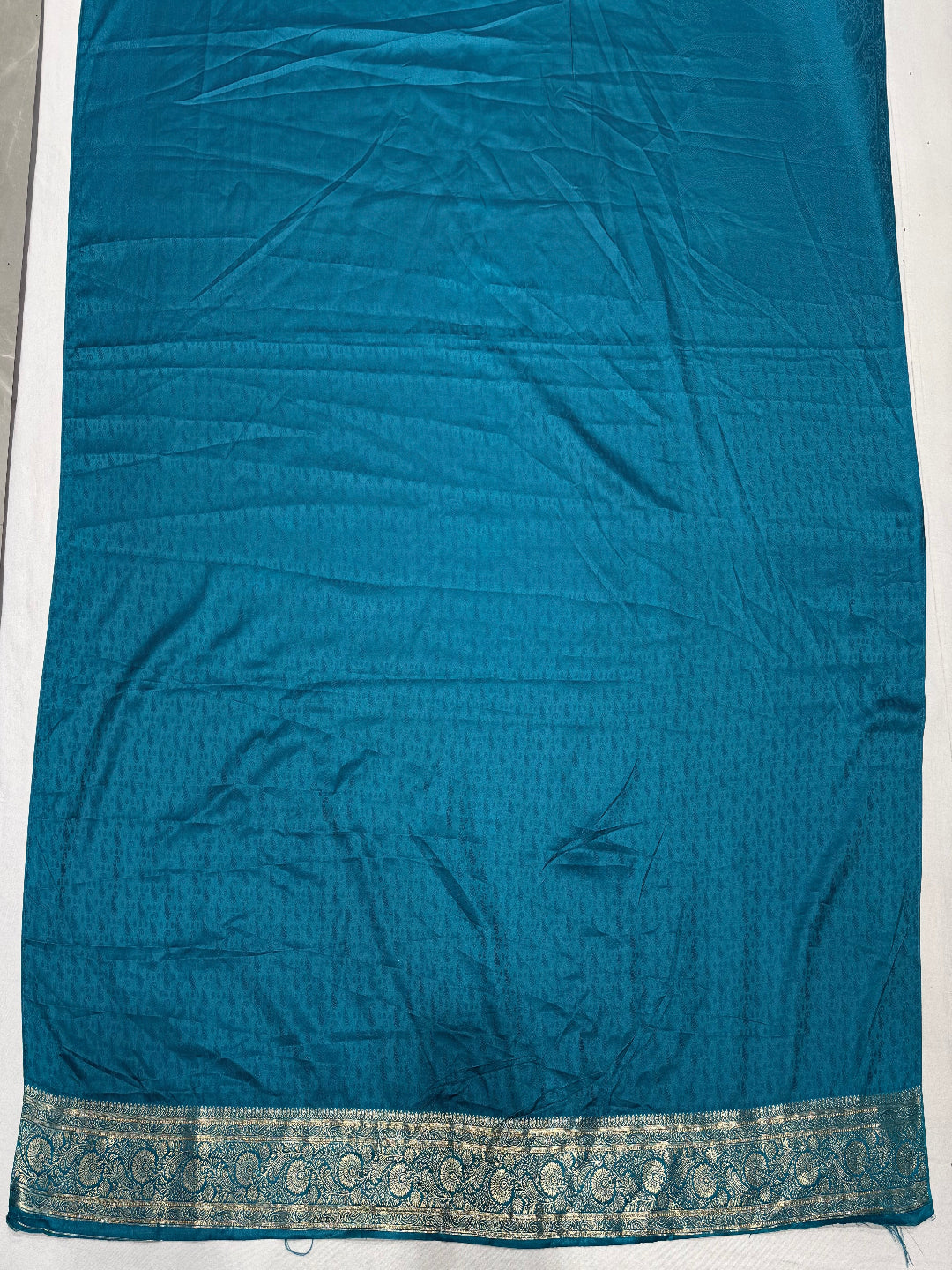 Teal Blue Banarasi Saree