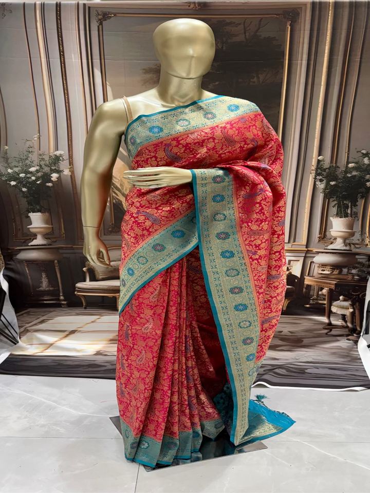 Rani Pink Banarasi Saree