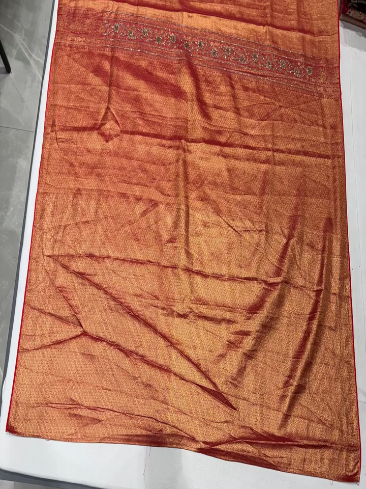 Olive Green Banarasi Saree