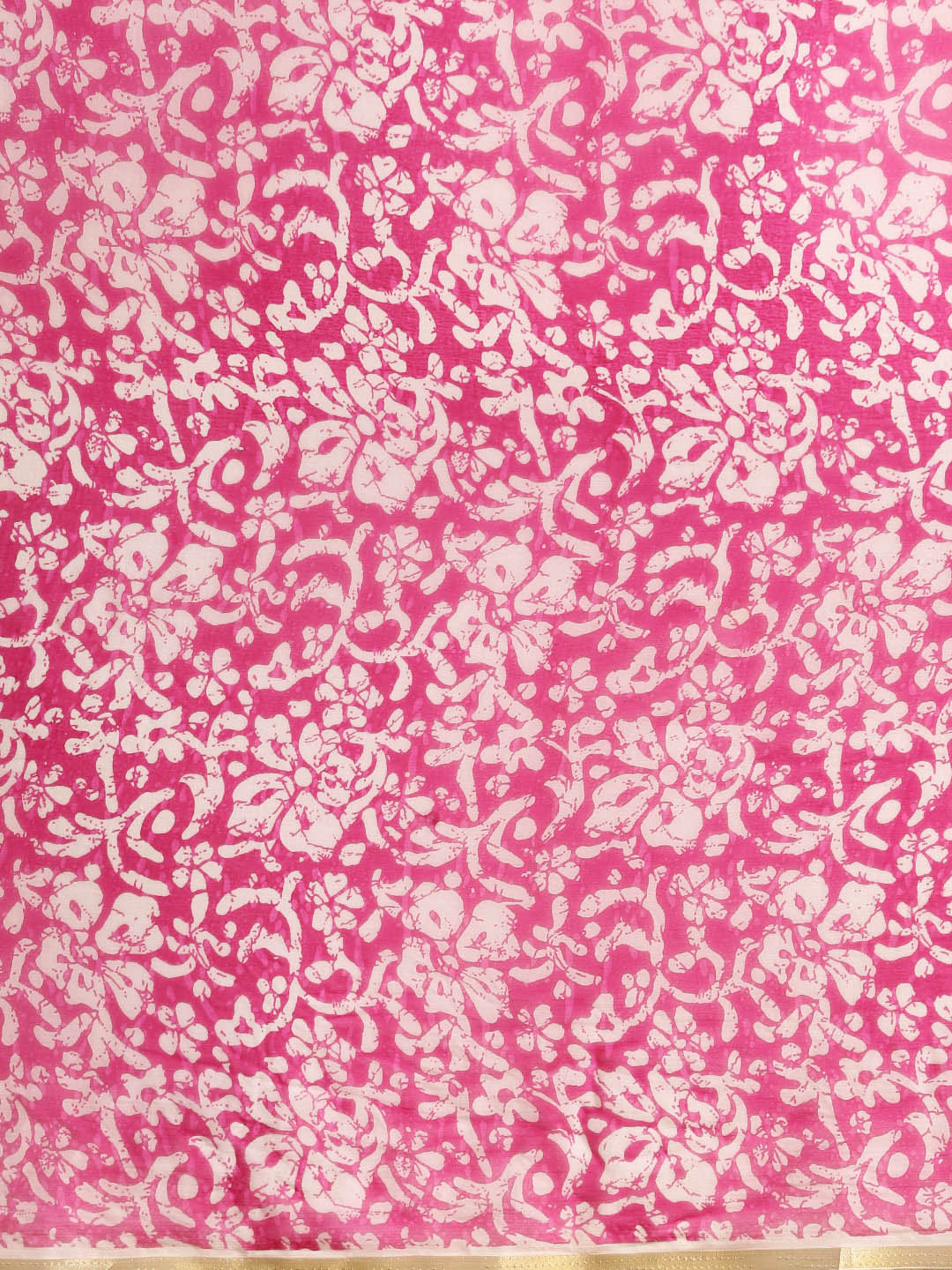 Summer Chiffon Saree with Zari Border and Floral Print