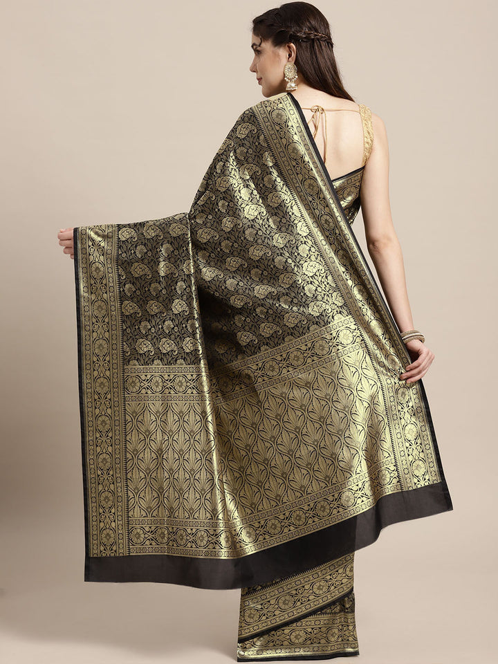 Kanjiwaram Silk Saree with Contemporary Floral Zari Weaving