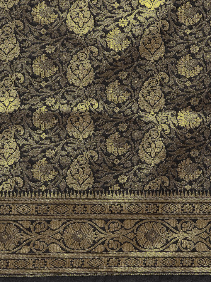 Kanjiwaram Silk Saree with Contemporary Floral Zari Weaving