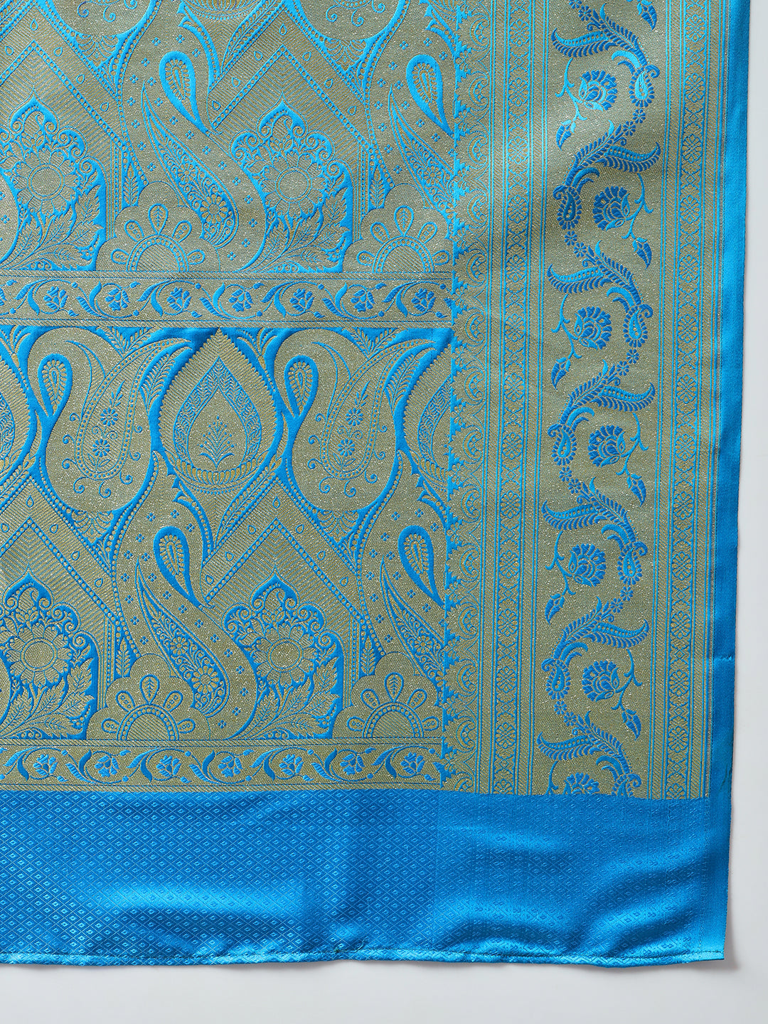 Burgundy Banarasi Pure Silk Traditional Saree & Contrast Border