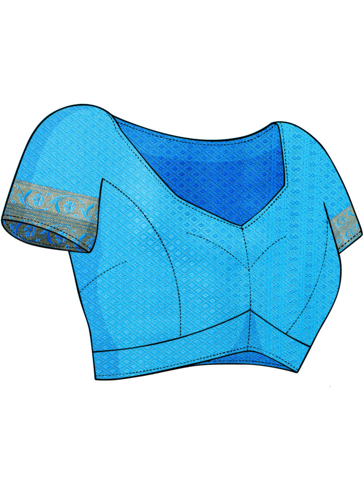 Burgundy Banarasi Pure Silk Traditional Saree & Contrast Border