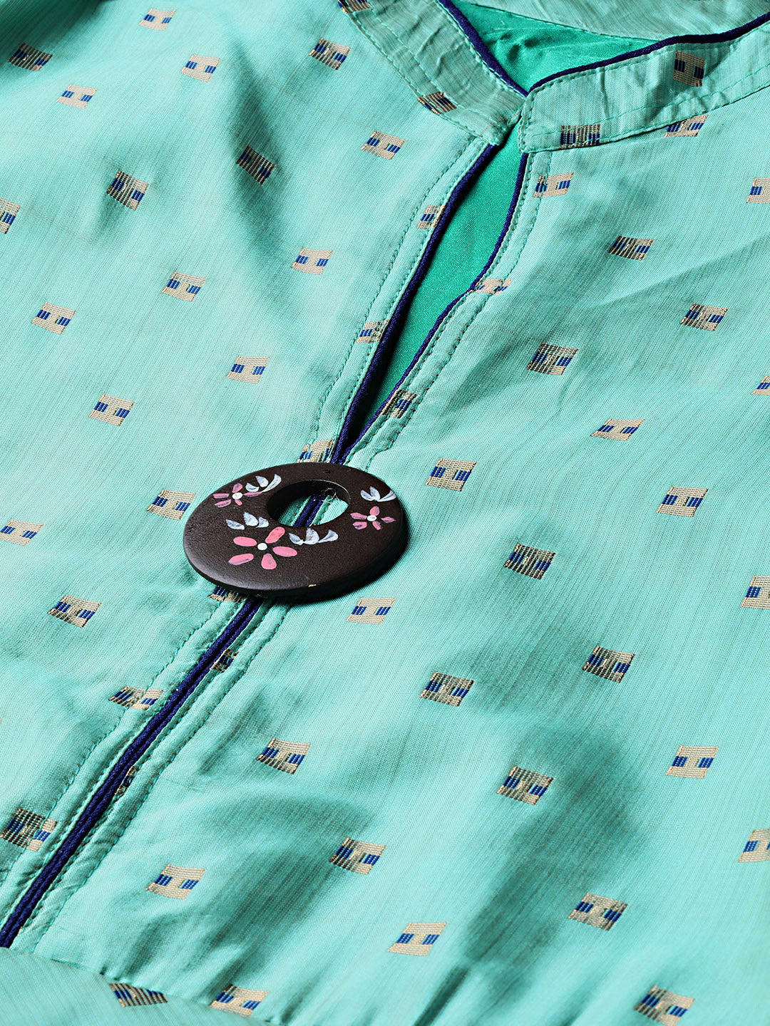 Anarkali Printed Kurta Dress with Bell Sleeves