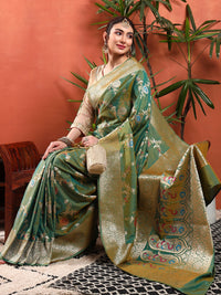 Chhabra 555 Traditional Banarasi Silk Saree with Intricate Ethnic Motifs Gold & Silver Zari Weaving 