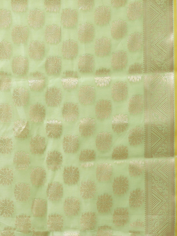 Chanderi Dress Material with  Resham Embroidery & Woven Banarasi Dupatta