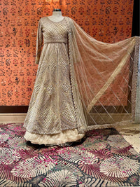 Beige Brilliance Embellished Lehenga