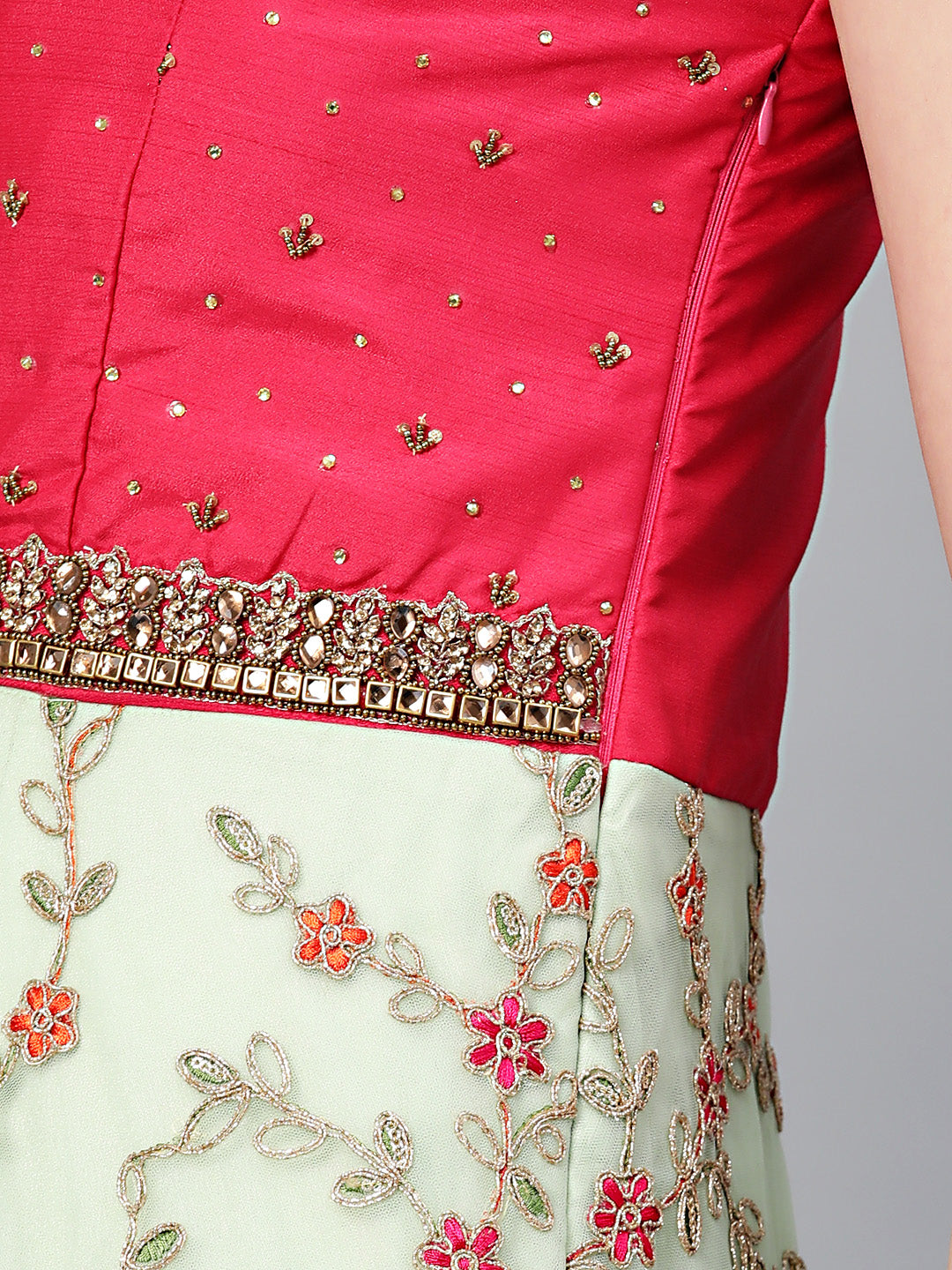 Embroidered Anarkali Kurta Set with Sequinned Dupatta