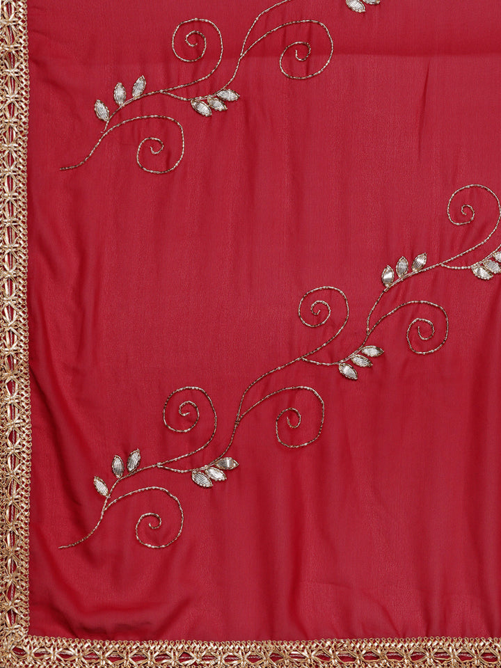 Peplum Kurta Sharara Set With Heavy Cut dana Embellished Dupatta.