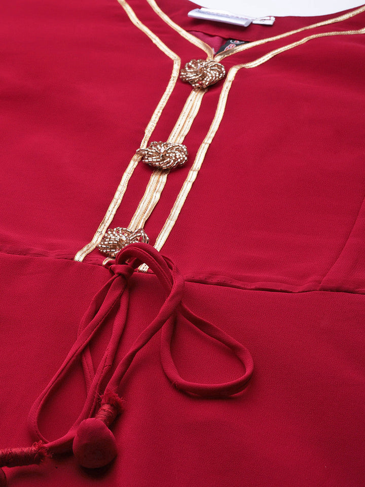 Peplum Kurta Sharara Set With Heavy Cut dana Embellished Dupatta.